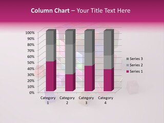 Set Of Crumbling Gold And Silver Cubes PowerPoint Template