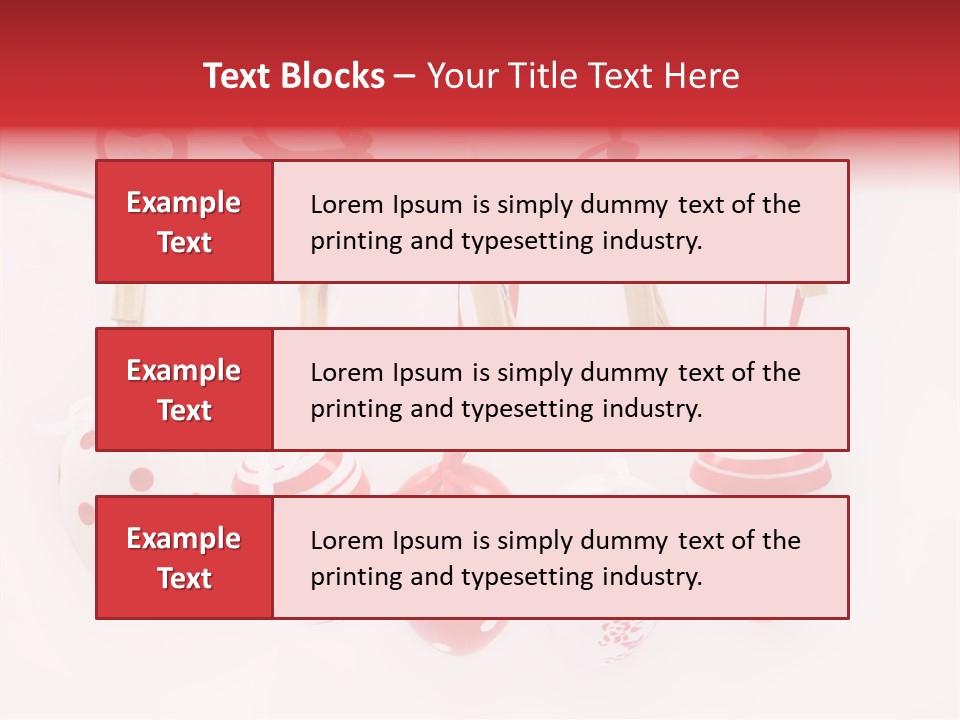 A Group Of Red And White Eggs Hanging On A Line PowerPoint Template