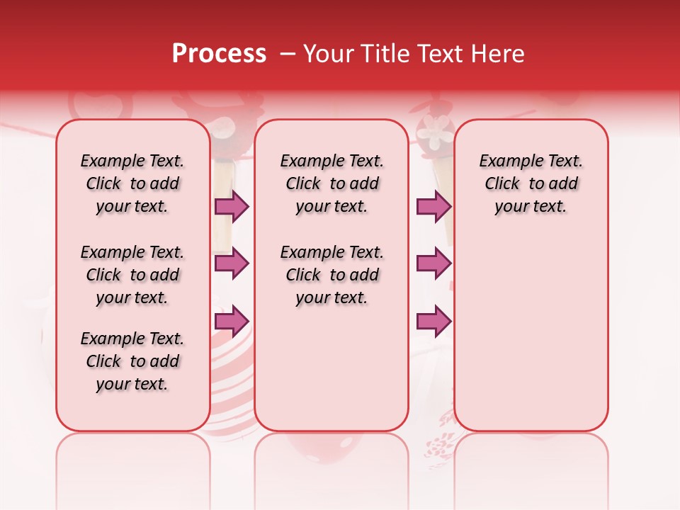 A Group Of Red And White Eggs Hanging On A Line PowerPoint Template