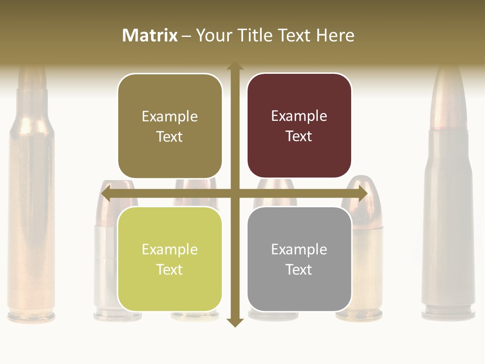 A Selection Of Bullets Isolated On White. PowerPoint Template