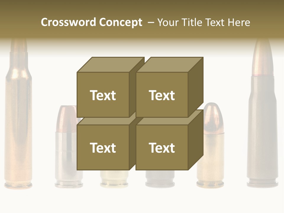 A Selection Of Bullets Isolated On White. PowerPoint Template