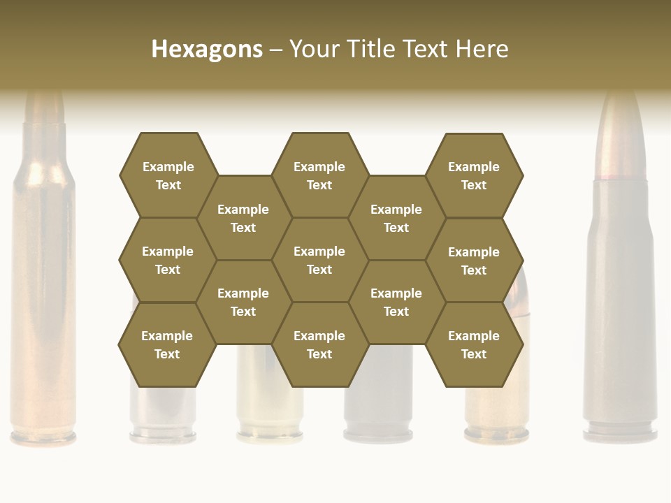 A Selection Of Bullets Isolated On White. PowerPoint Template