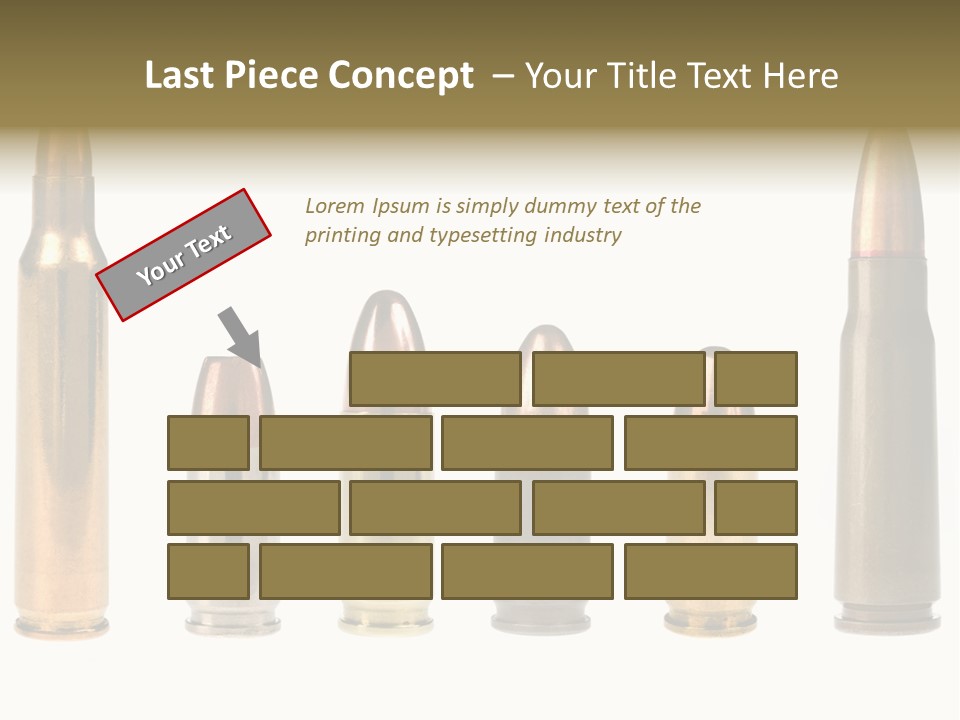 A Selection Of Bullets Isolated On White. PowerPoint Template