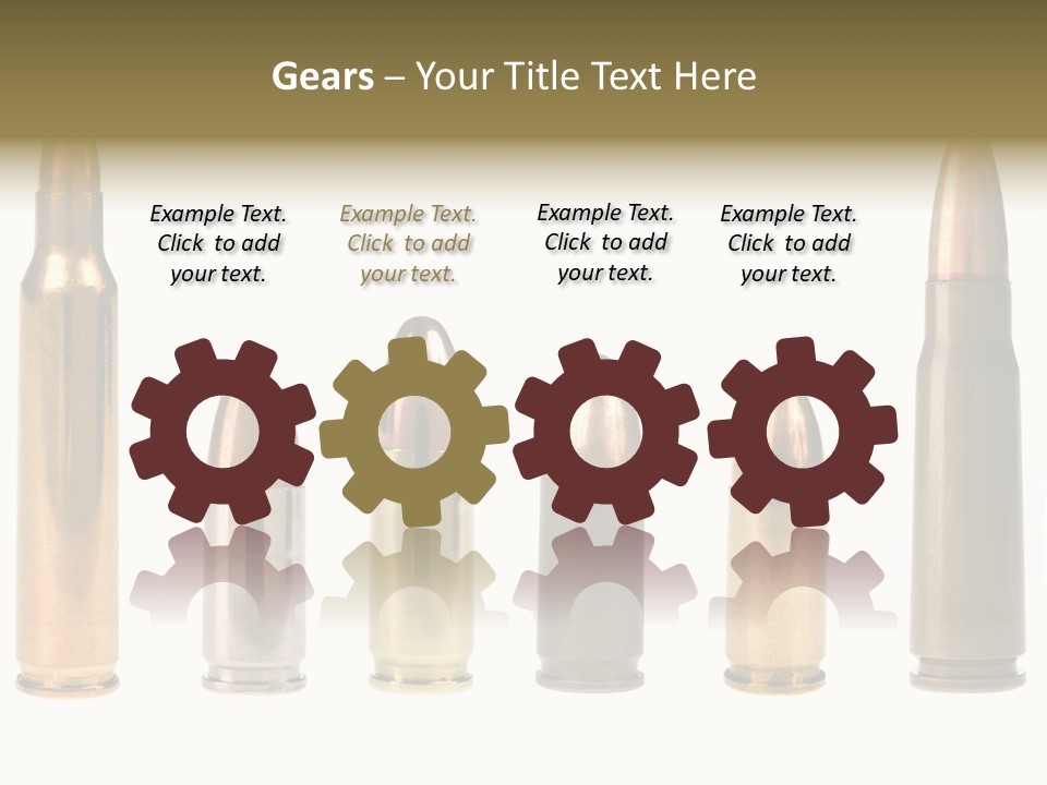 A Selection Of Bullets Isolated On White. PowerPoint Template