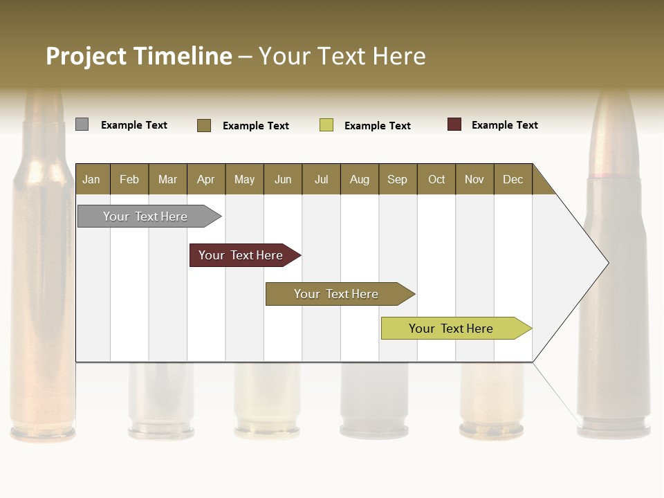 A Selection Of Bullets Isolated On White. PowerPoint Template