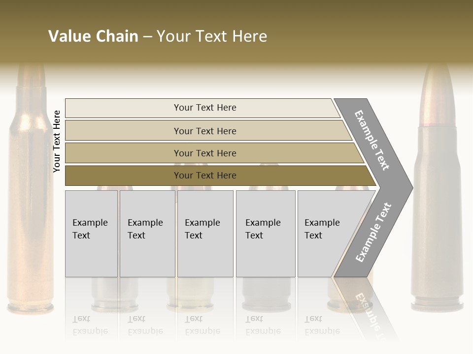 A Selection Of Bullets Isolated On White. PowerPoint Template