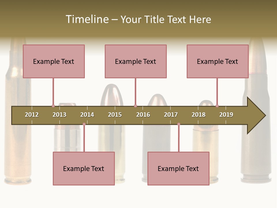 A Selection Of Bullets Isolated On White. PowerPoint Template
