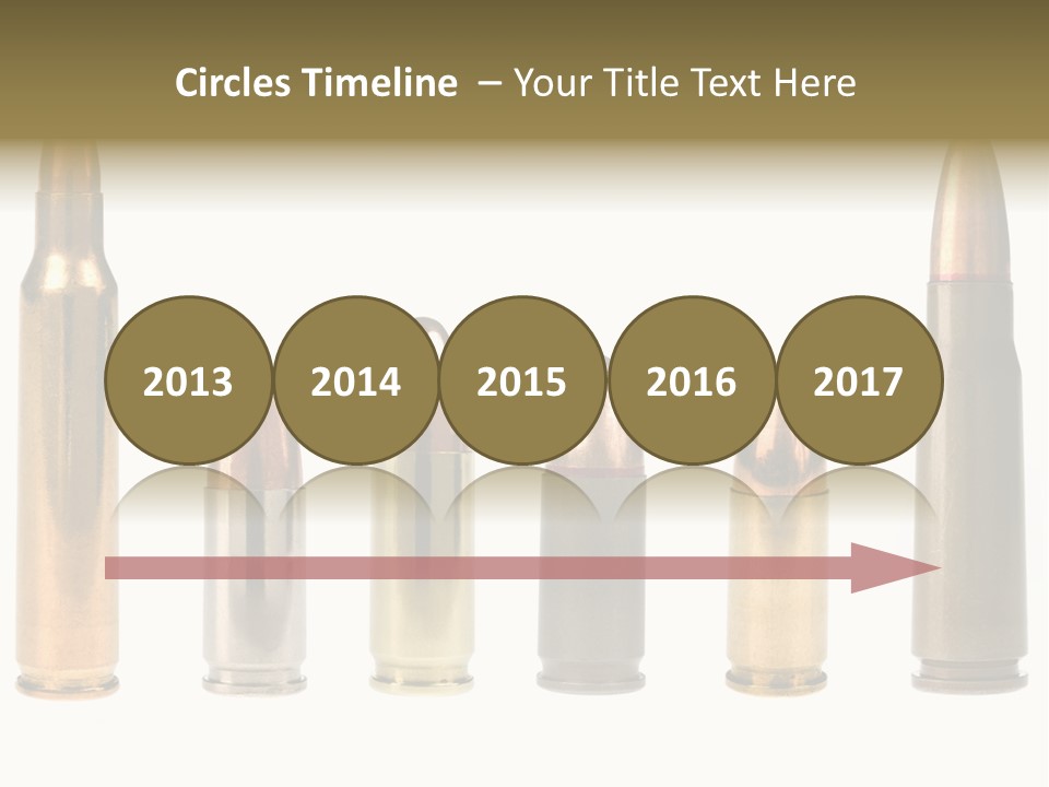 A Selection Of Bullets Isolated On White. PowerPoint Template