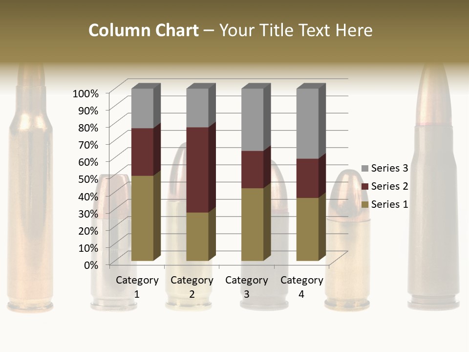 A Selection Of Bullets Isolated On White. PowerPoint Template