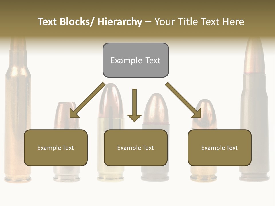 A Selection Of Bullets Isolated On White. PowerPoint Template