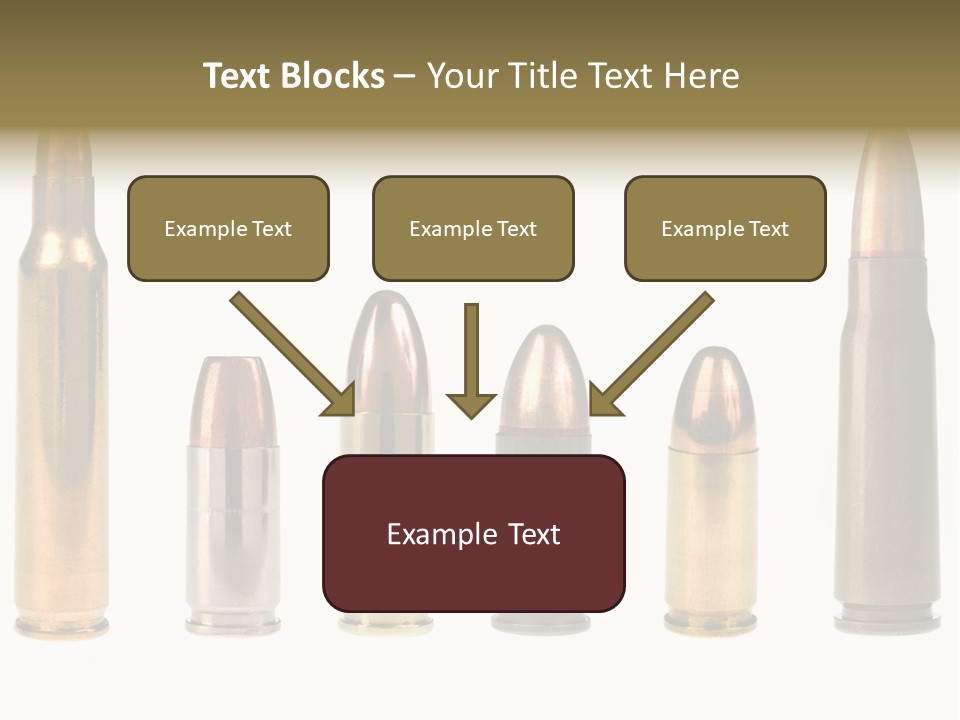 A Selection Of Bullets Isolated On White. PowerPoint Template