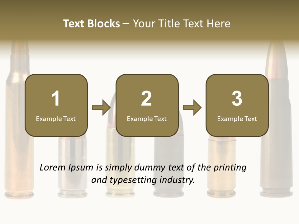 A Selection Of Bullets Isolated On White. PowerPoint Template