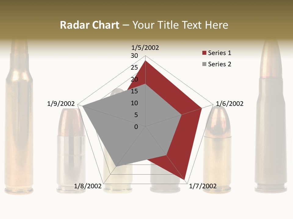 A Selection Of Bullets Isolated On White. PowerPoint Template