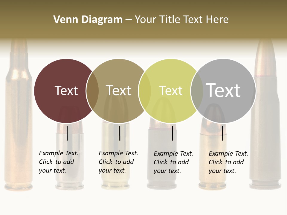 A Selection Of Bullets Isolated On White. PowerPoint Template