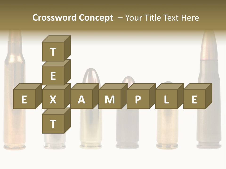 A Selection Of Bullets Isolated On White. PowerPoint Template