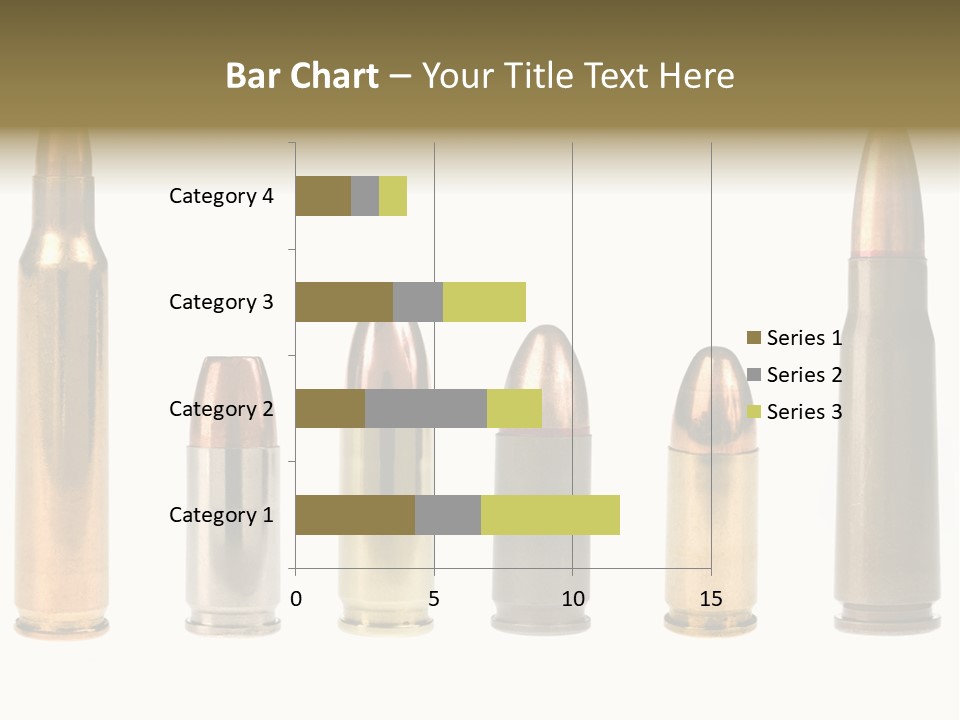 A Selection Of Bullets Isolated On White. PowerPoint Template