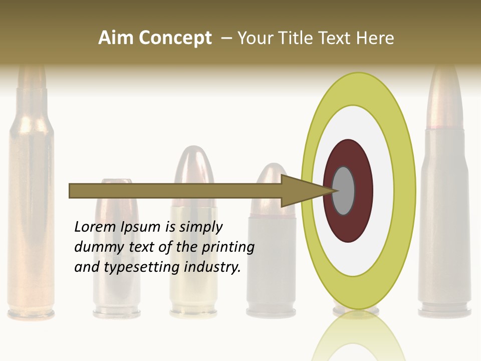 A Selection Of Bullets Isolated On White. PowerPoint Template