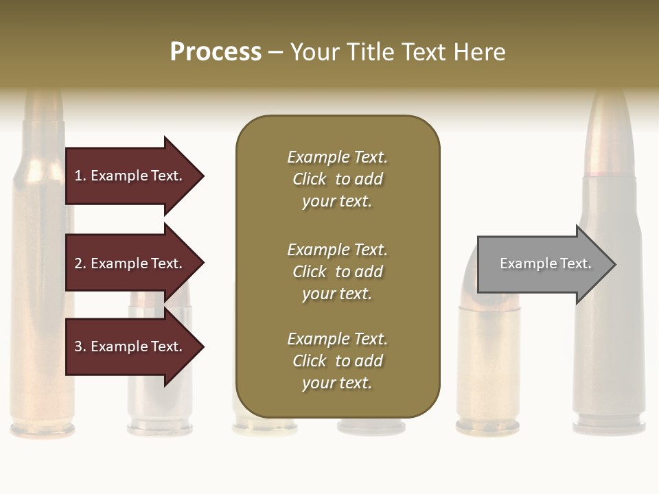 A Selection Of Bullets Isolated On White. PowerPoint Template