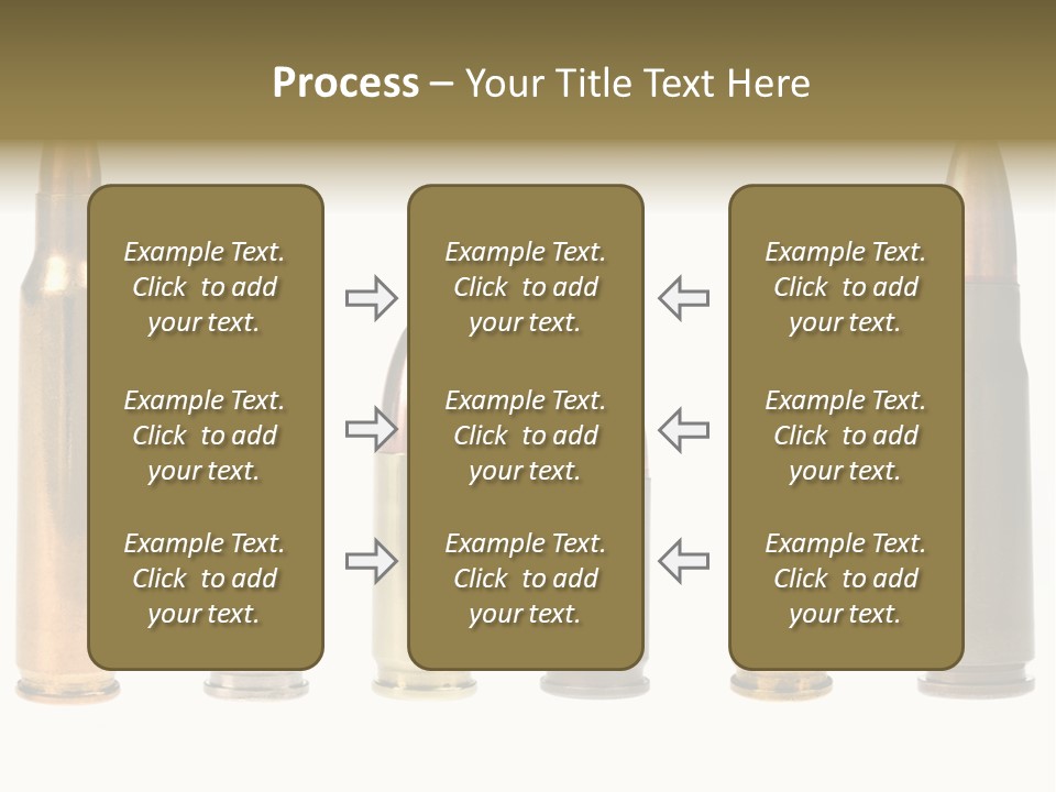 A Selection Of Bullets Isolated On White. PowerPoint Template