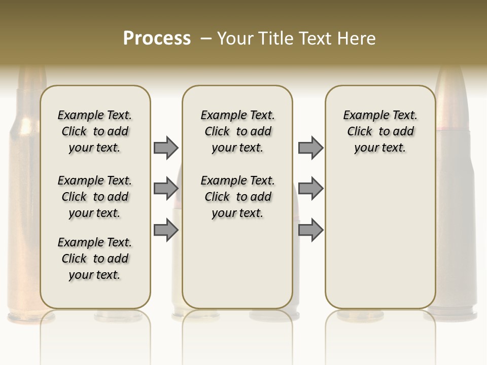 A Selection Of Bullets Isolated On White. PowerPoint Template