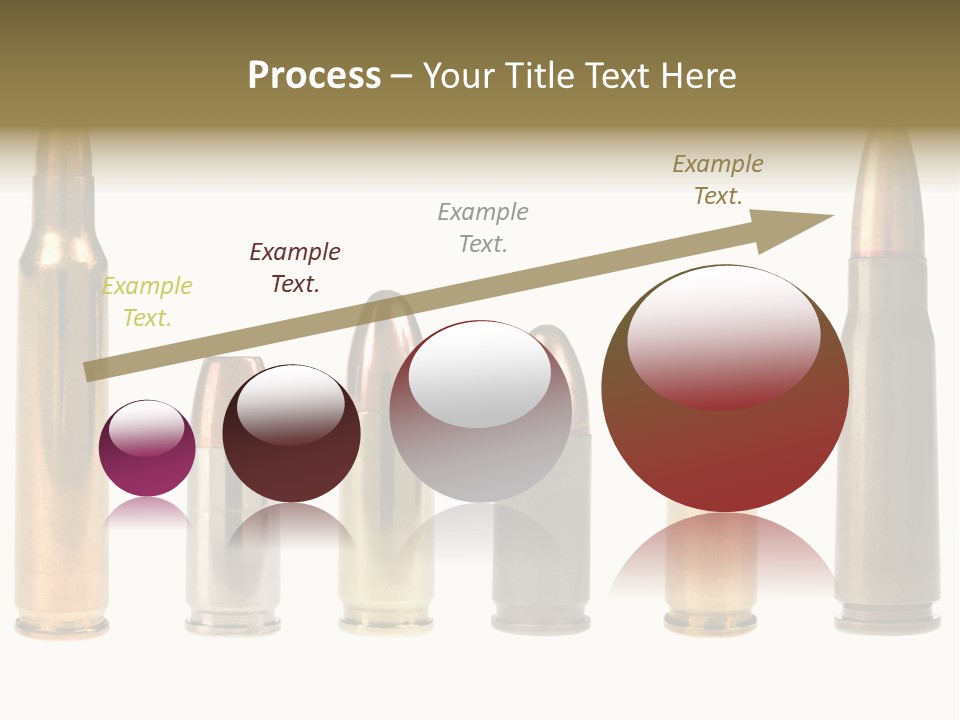 A Selection Of Bullets Isolated On White. PowerPoint Template