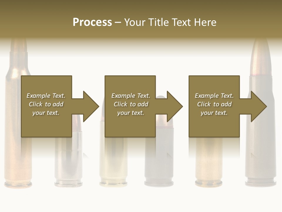 A Selection Of Bullets Isolated On White. PowerPoint Template