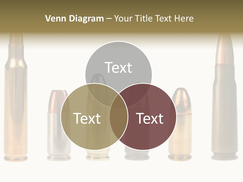 A Selection Of Bullets Isolated On White. PowerPoint Template