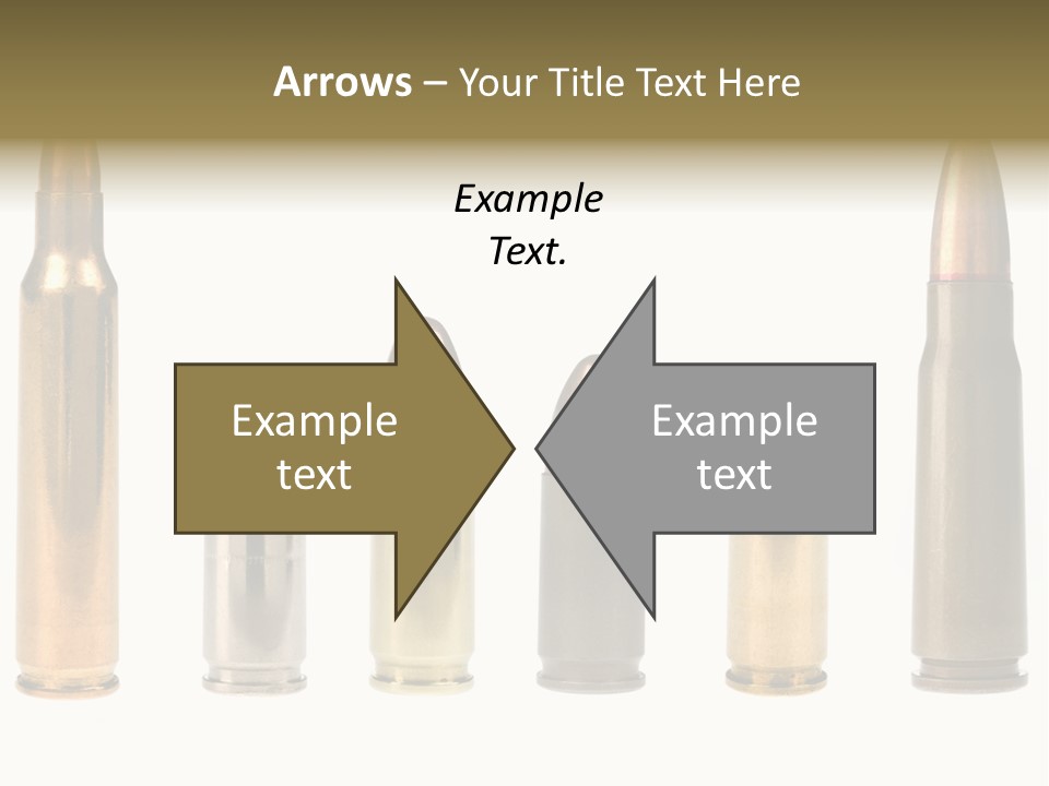 A Selection Of Bullets Isolated On White. PowerPoint Template