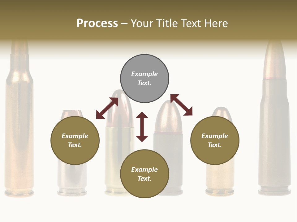 A Selection Of Bullets Isolated On White. PowerPoint Template