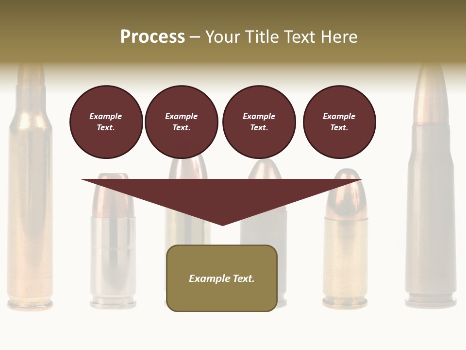 A Selection Of Bullets Isolated On White. PowerPoint Template
