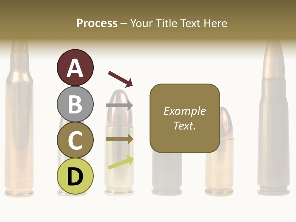 A Selection Of Bullets Isolated On White. PowerPoint Template