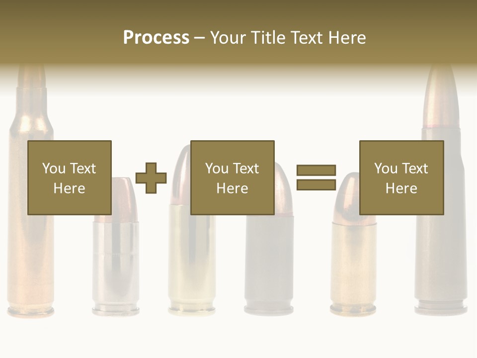 A Selection Of Bullets Isolated On White. PowerPoint Template