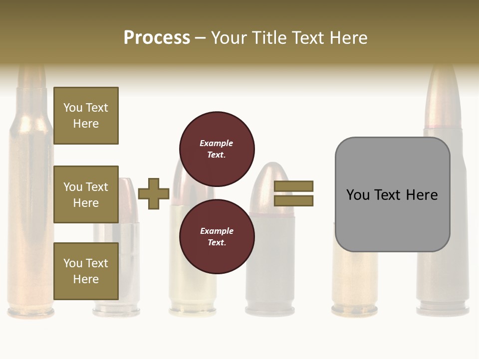 A Selection Of Bullets Isolated On White. PowerPoint Template