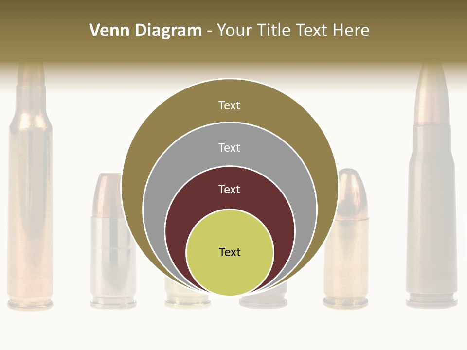 A Selection Of Bullets Isolated On White. PowerPoint Template