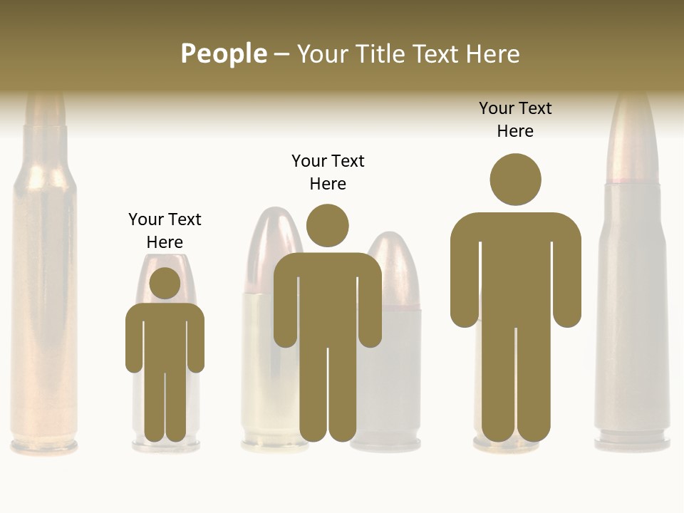 A Selection Of Bullets Isolated On White. PowerPoint Template