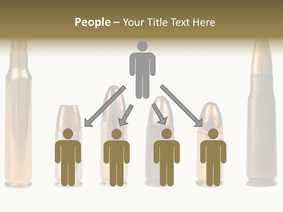 A Selection Of Bullets Isolated On White. PowerPoint Template