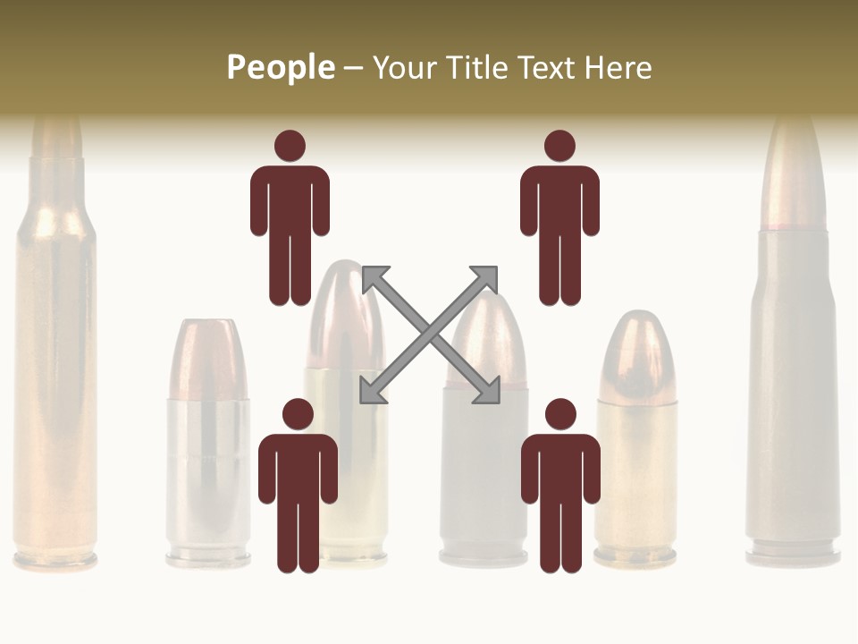 A Selection Of Bullets Isolated On White. PowerPoint Template