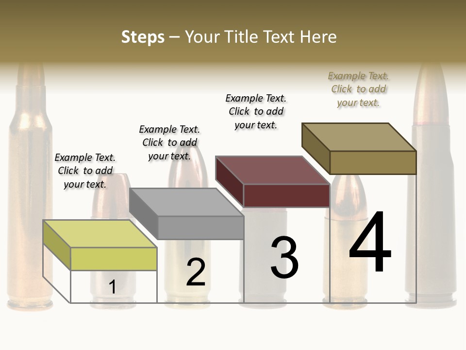 A Selection Of Bullets Isolated On White. PowerPoint Template