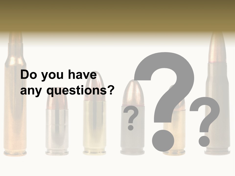 A Selection Of Bullets Isolated On White. PowerPoint Template