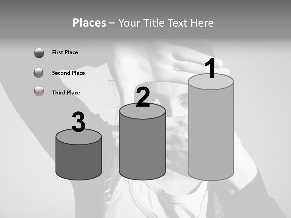 Woman Making Frame With Her Hands PowerPoint Template