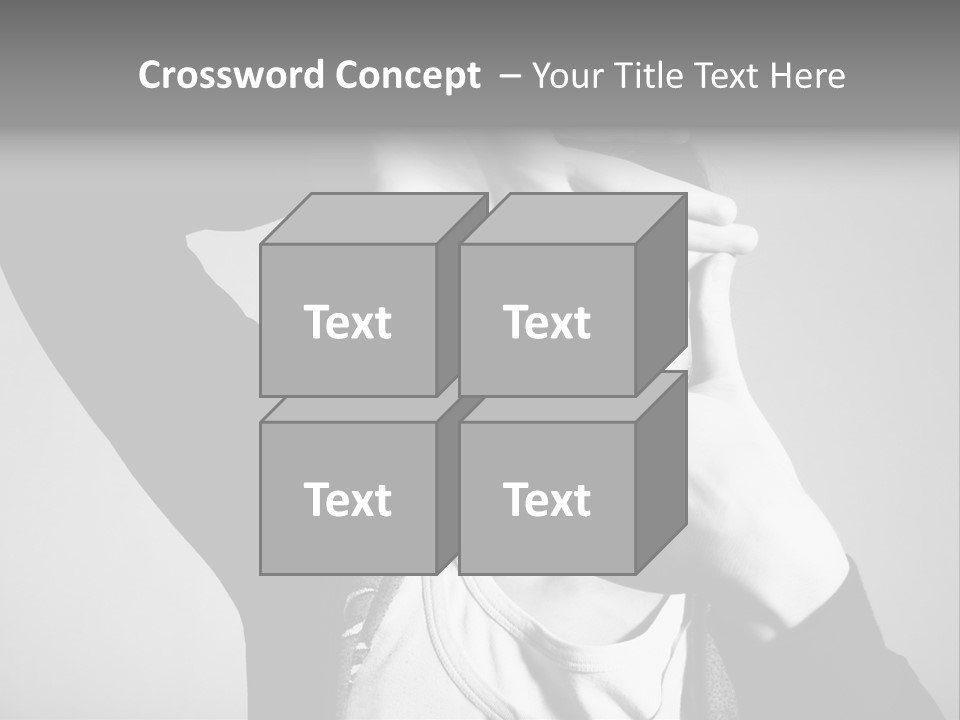 Woman Making Frame With Her Hands PowerPoint Template