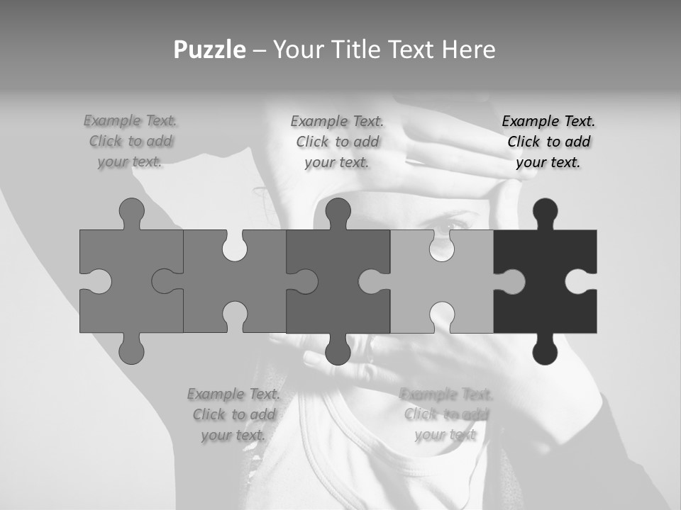 Woman Making Frame With Her Hands PowerPoint Template