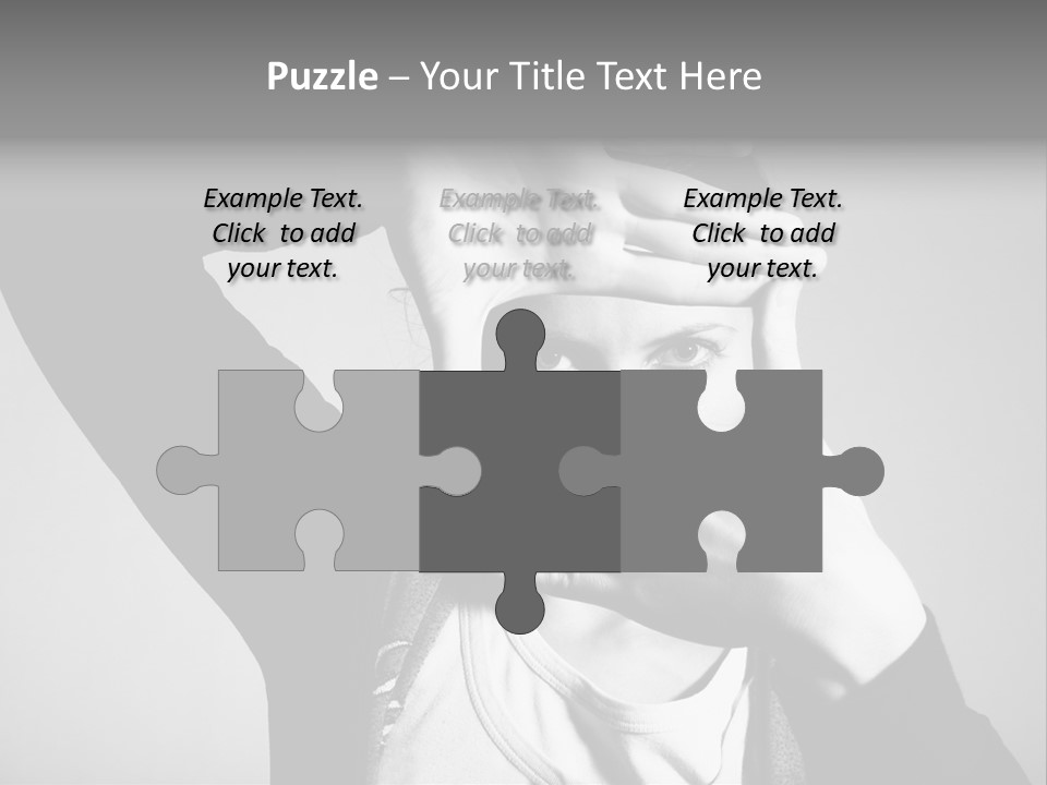 Woman Making Frame With Her Hands PowerPoint Template