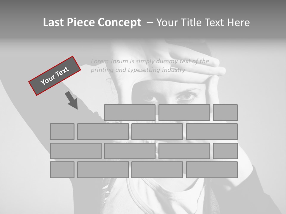 Woman Making Frame With Her Hands PowerPoint Template