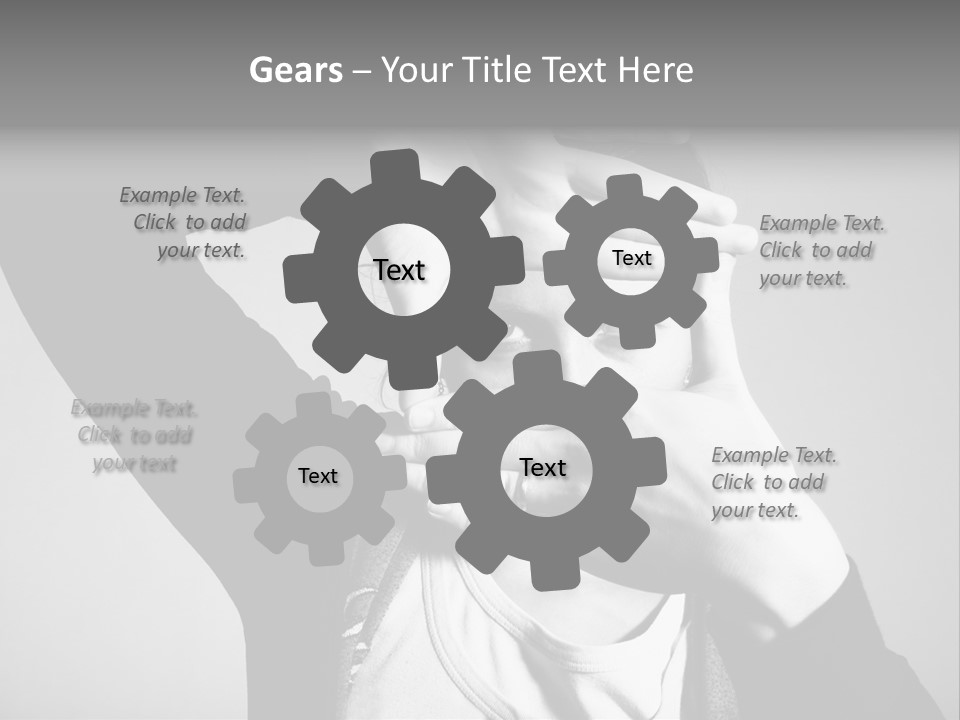 Woman Making Frame With Her Hands PowerPoint Template