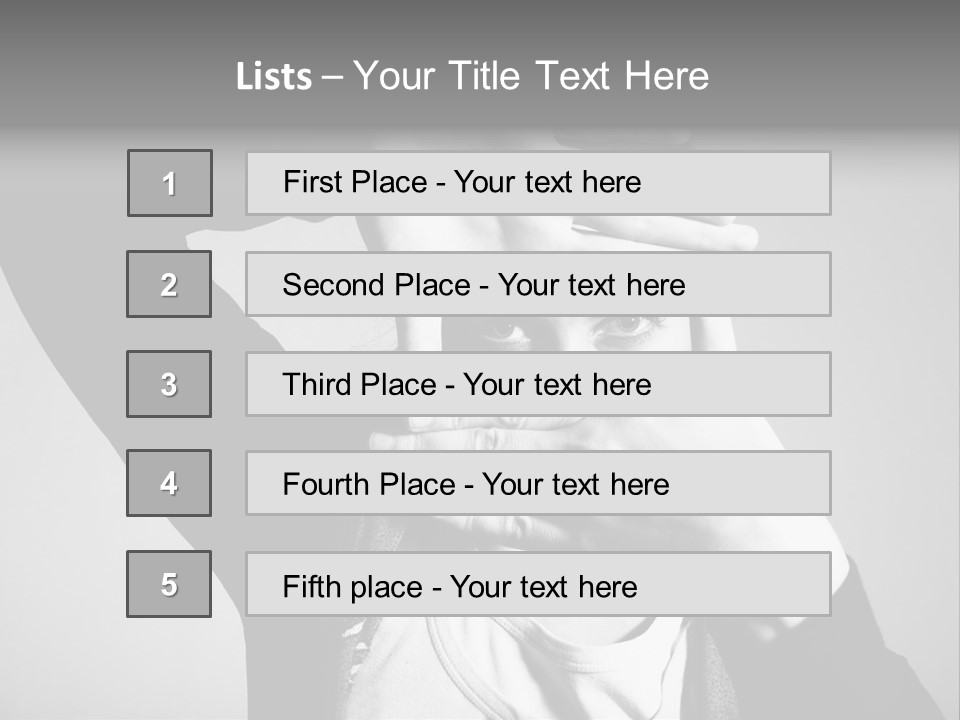 Woman Making Frame With Her Hands PowerPoint Template