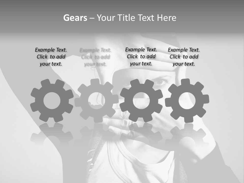 Woman Making Frame With Her Hands PowerPoint Template