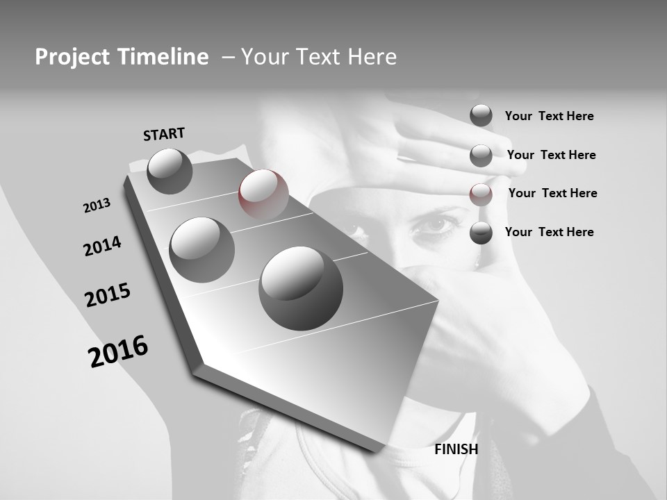 Woman Making Frame With Her Hands PowerPoint Template