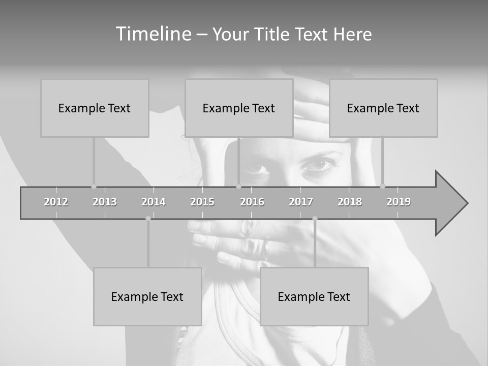 Woman Making Frame With Her Hands PowerPoint Template