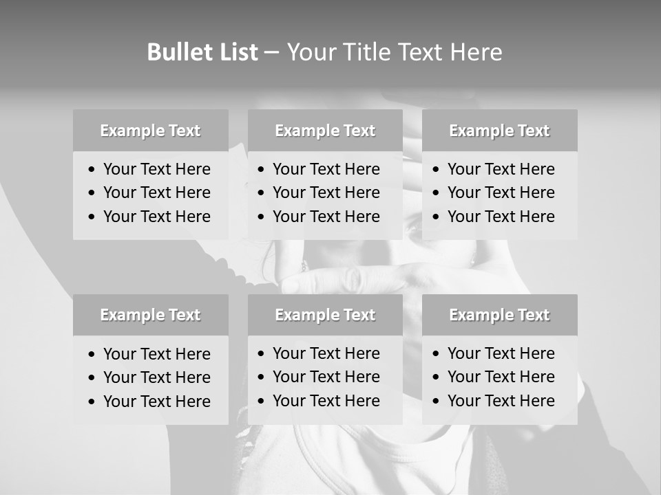 Woman Making Frame With Her Hands PowerPoint Template